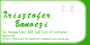 krisztofer banoczi business card